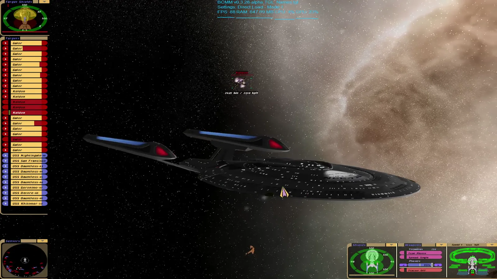 Video preview: Bridge Commander Maelstrom Mod - Latest Performance Stats (NanoFX)