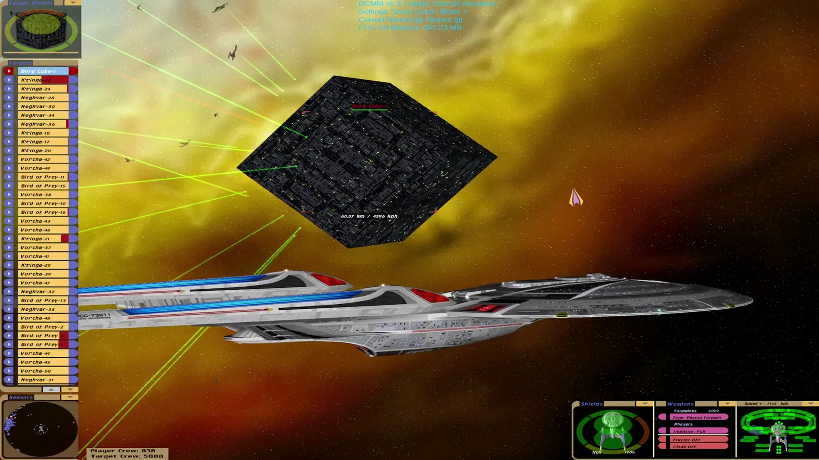 Video preview: Bridge Commander Maelstrom Mod (Partial) - Borg Cube vs 50 Klingon Ships