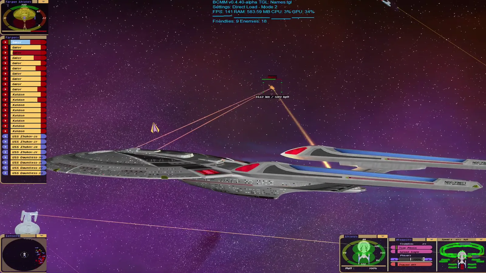 Video preview: 35-Ship Battle (120+ FPS) – BCMM Performance Showcase