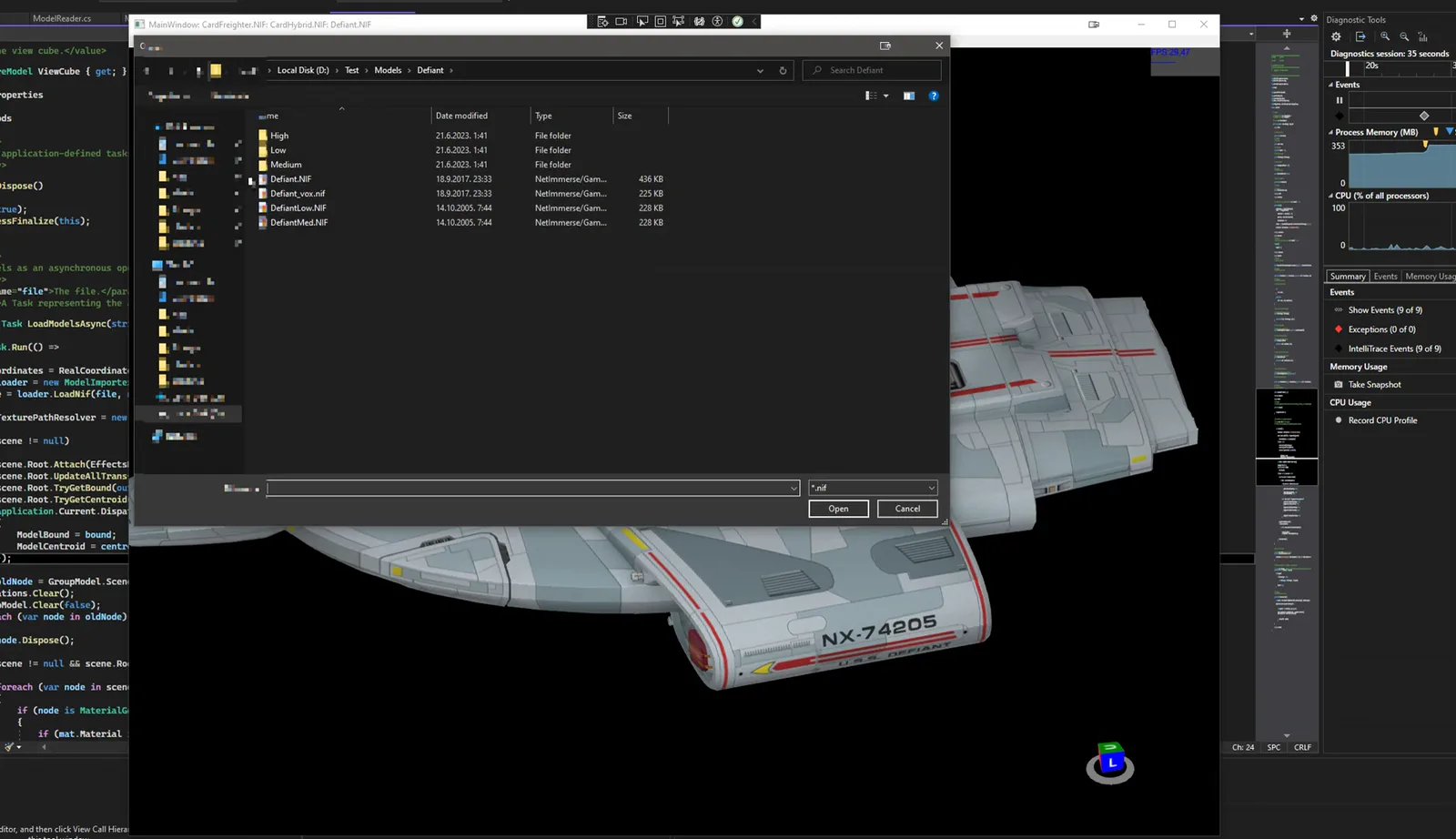 Video preview: Bridge Commander NIF Loading
